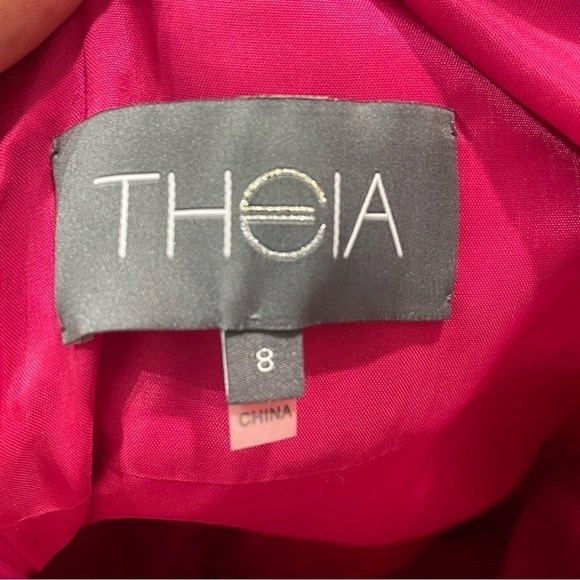Theia Couture Tea Length Dress 8 - Picture 6 of 8